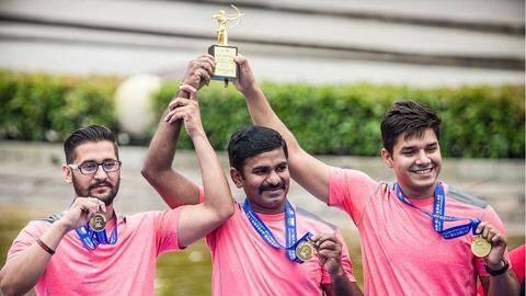 Archery World Cup- Indian men win gold in compound archery Archery World Cup- Indian men win gold in compound archery