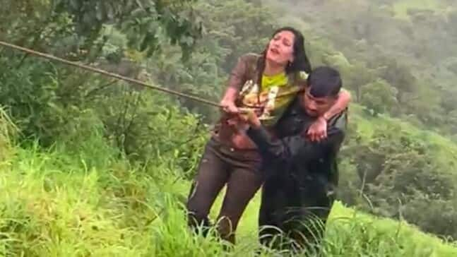 Video: Pune woman falls into 100-foot-deep gorge while clicking selfie