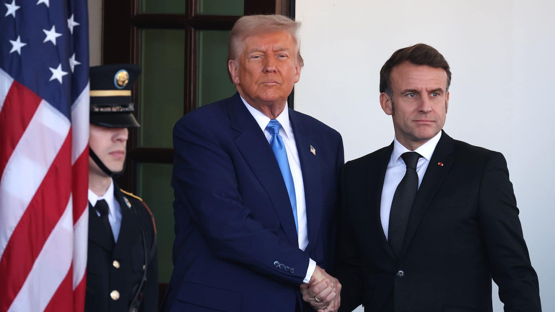 Macron interrupts, shuts down Trump over 'misleading' Ukraine claims