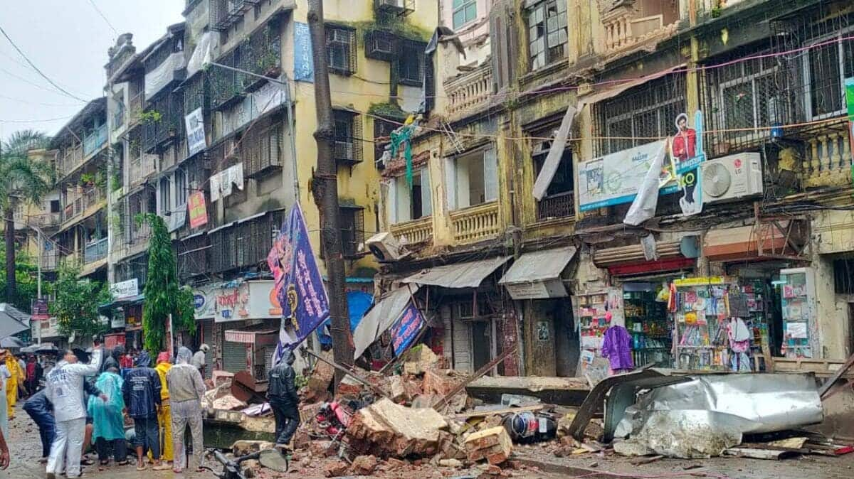 Mumbai: Woman killed, several feared trapped after building's balconies collapse