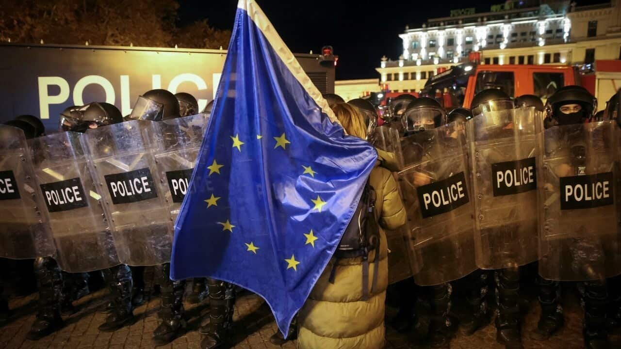 Georgia rocked by fierce protests after government suspends EU talks