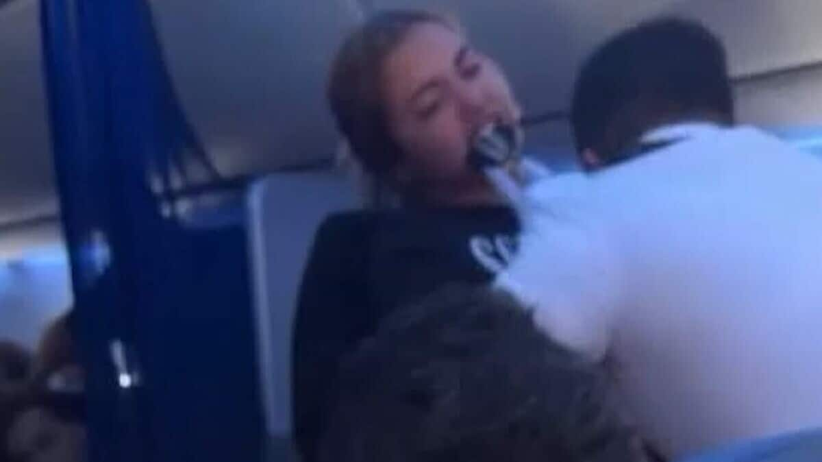 Video: United Airlines flight diverted after passenger bites attendant