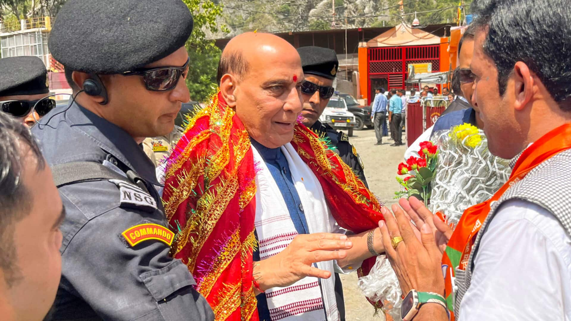 'PoK residents should join India': Rajnath Singh in J&K