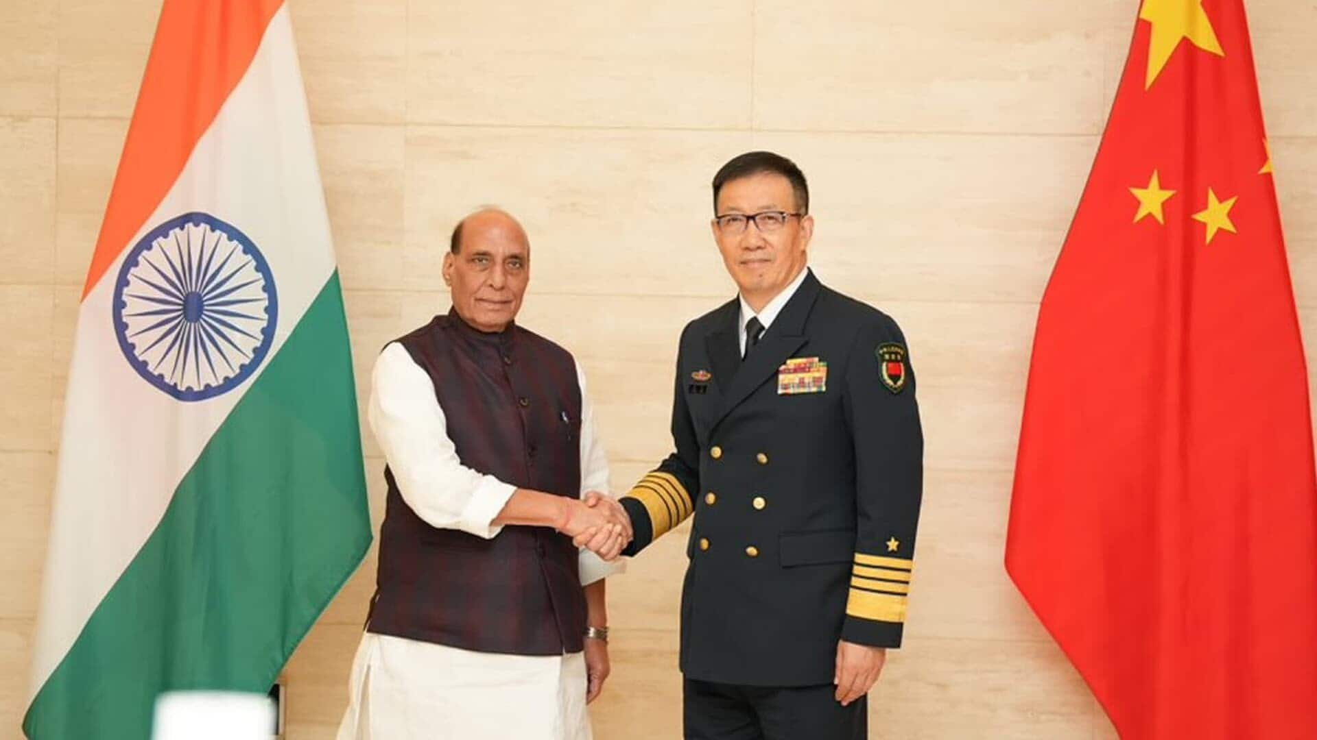 Rajnath Singh meets Chinese counterpart; review situation at LAC