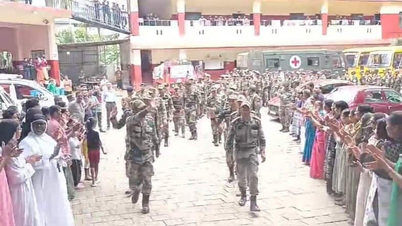 Video: Landslide-ravaged Wayanad residents bid emotional farewell to Army, dogs