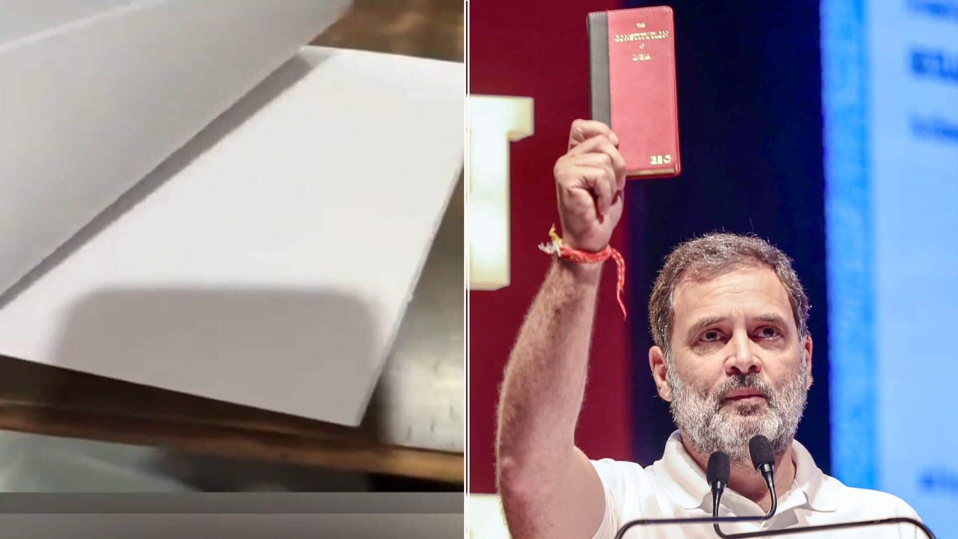 Congress under fire over 'blank' Constitution copies at Rahul event