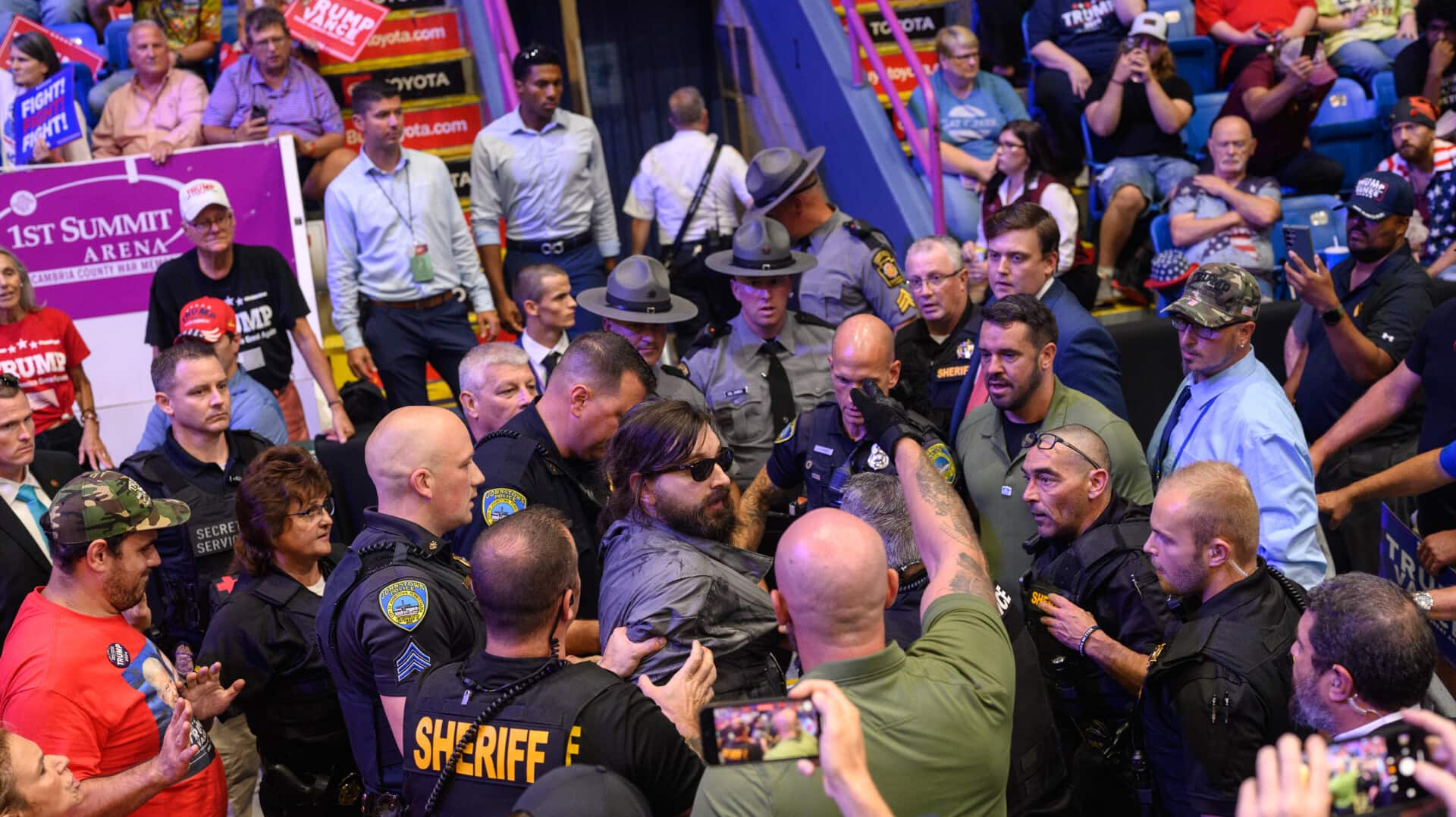 Another security breach at Trump's rally; offender subdued using stun-gun 