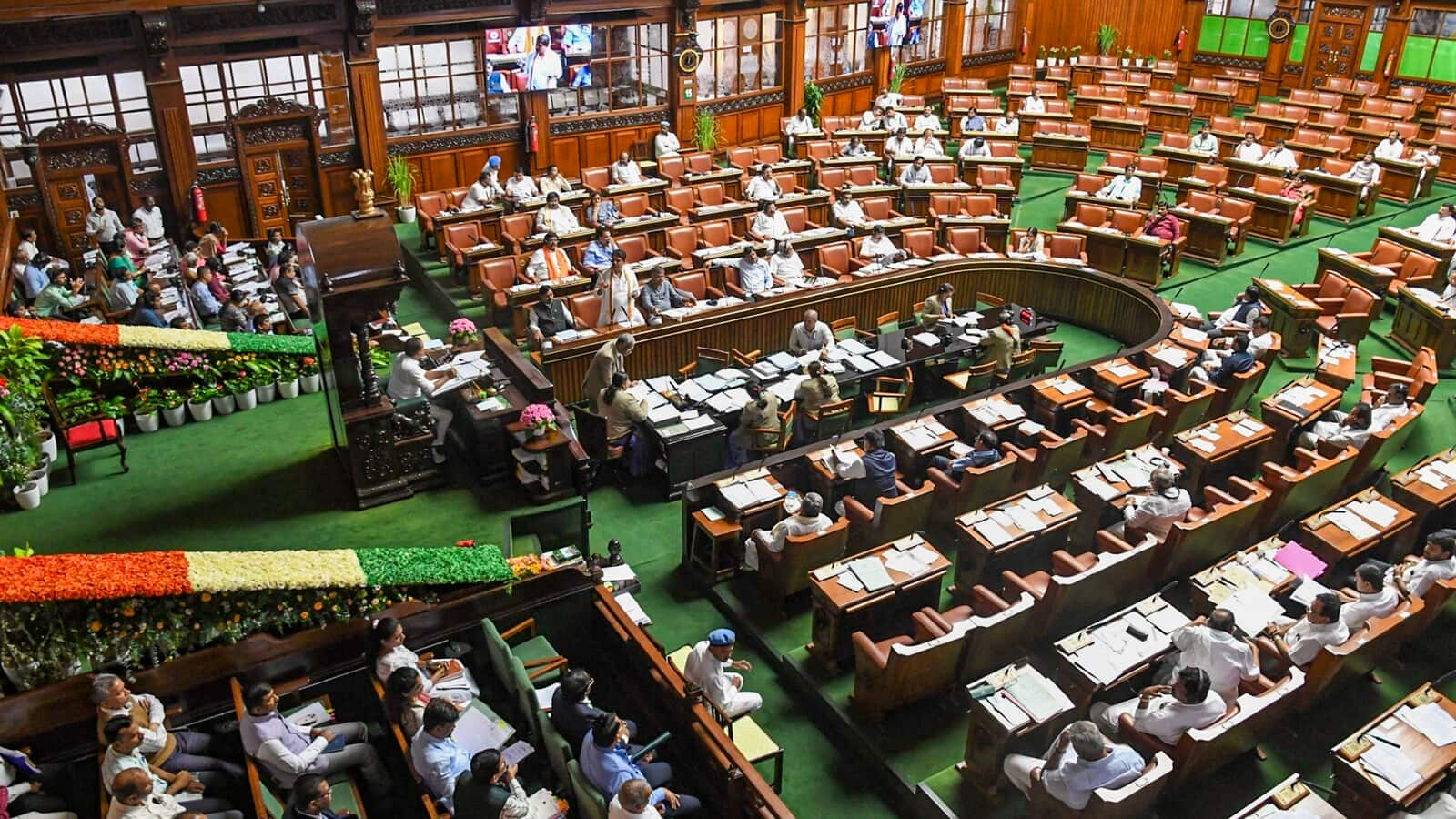 Ruckus in Karnataka Assembly over Congress heading guarantee scheme panels  