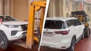 Video: Minister's car towed from Assembly compound over traffic violation 