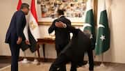 Pakistan minister falls while welcoming Egypt FM; video goes viral 