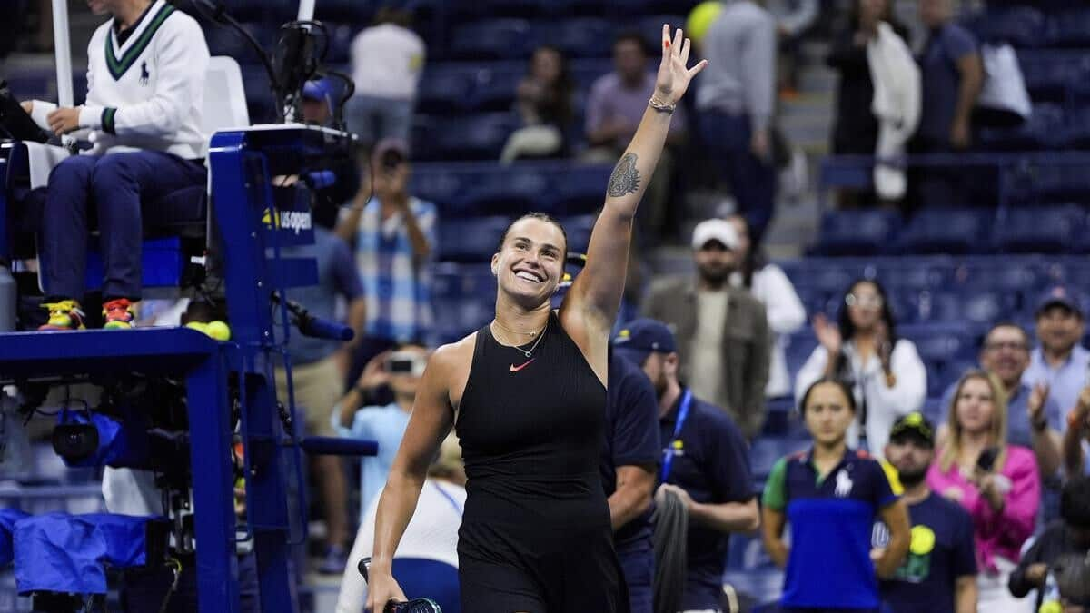 US Open: Aryna Sabalenka wins late-night affair against Ekaterina Alexandrova