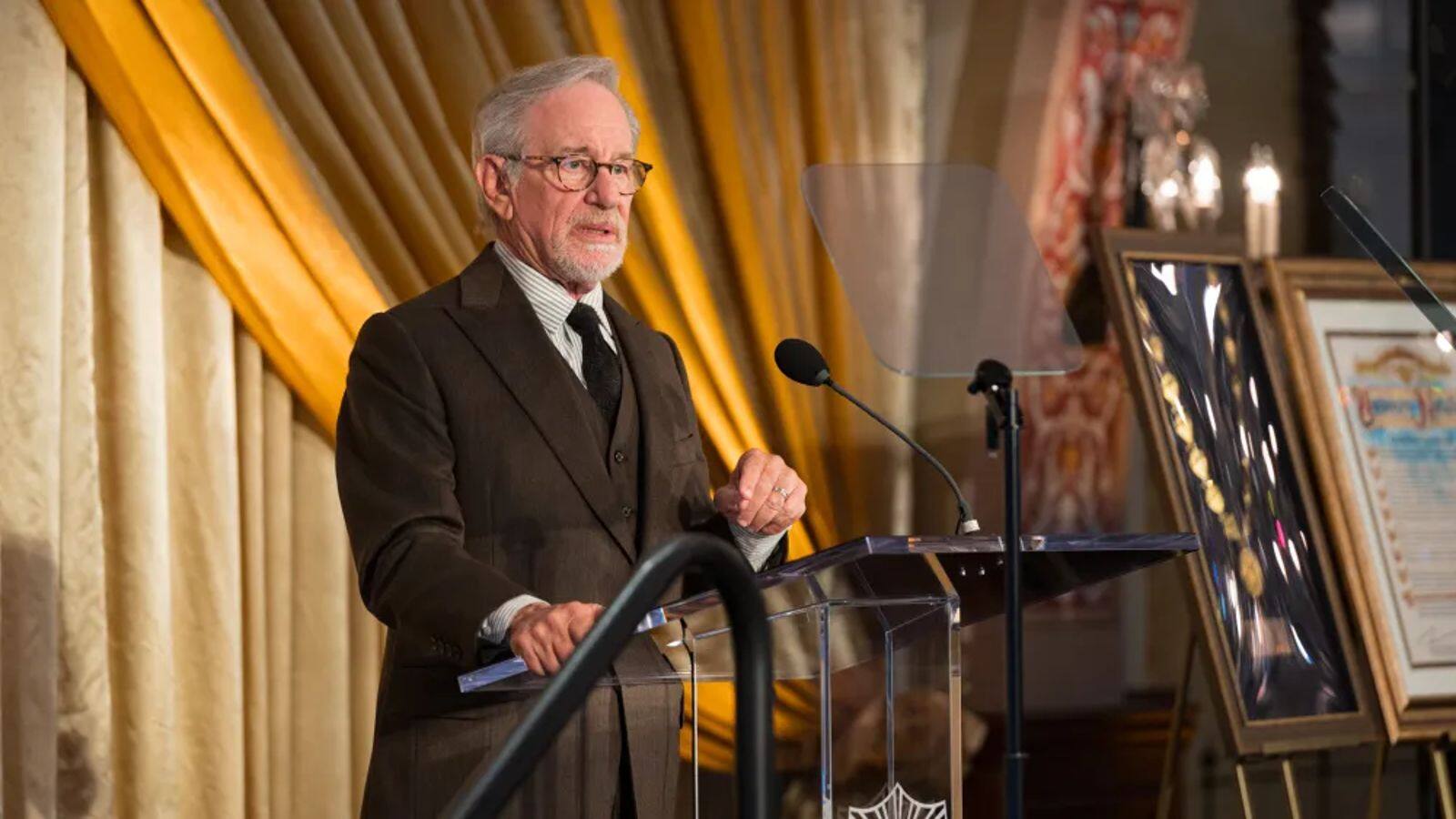 Steven Spielberg honored with USC Medallion by Holocaust survivor