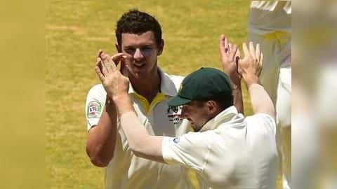 Jason Holder and Josh Hazlewood Jason Holder and Josh Hazlewood