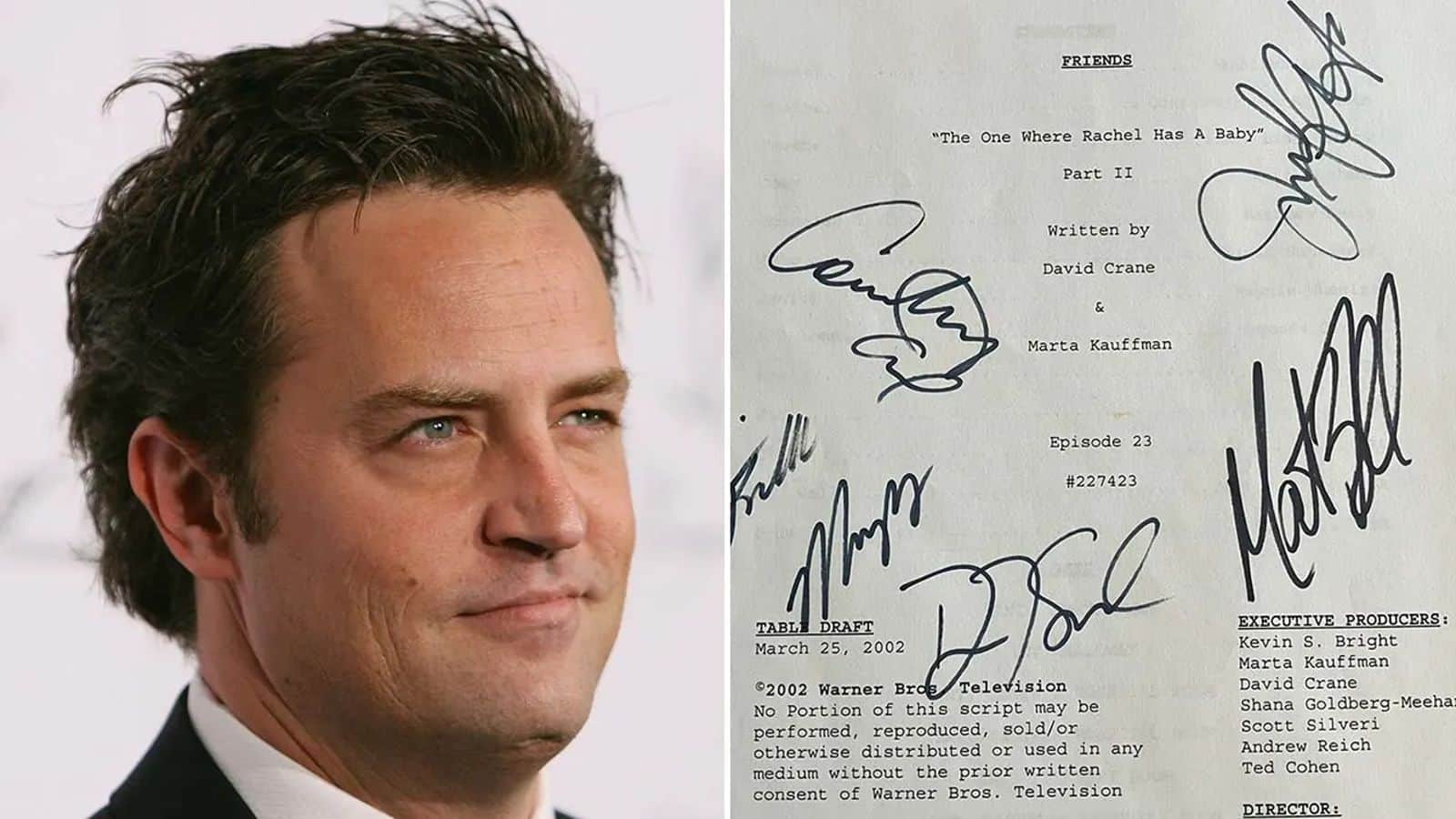 'F.R.I.E.N.D.S' script gets auctioned; proceeds to benefit Matthew Perry Foundation