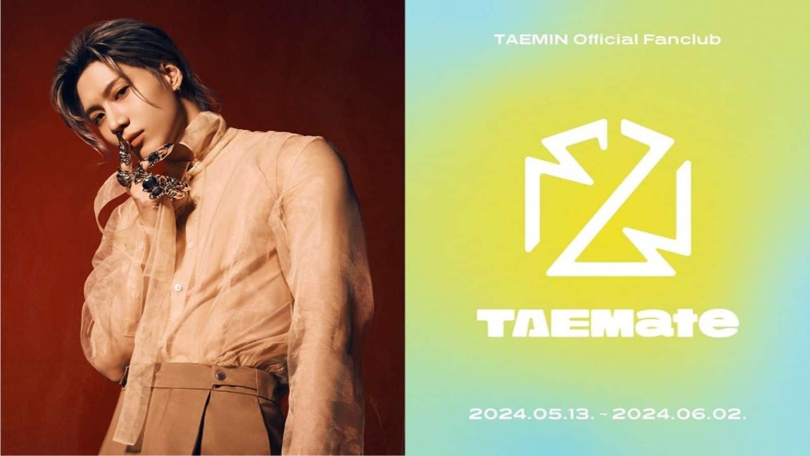 K-pop: SHINee's Taemin launches official fan club 'TAEMate'; drops logo