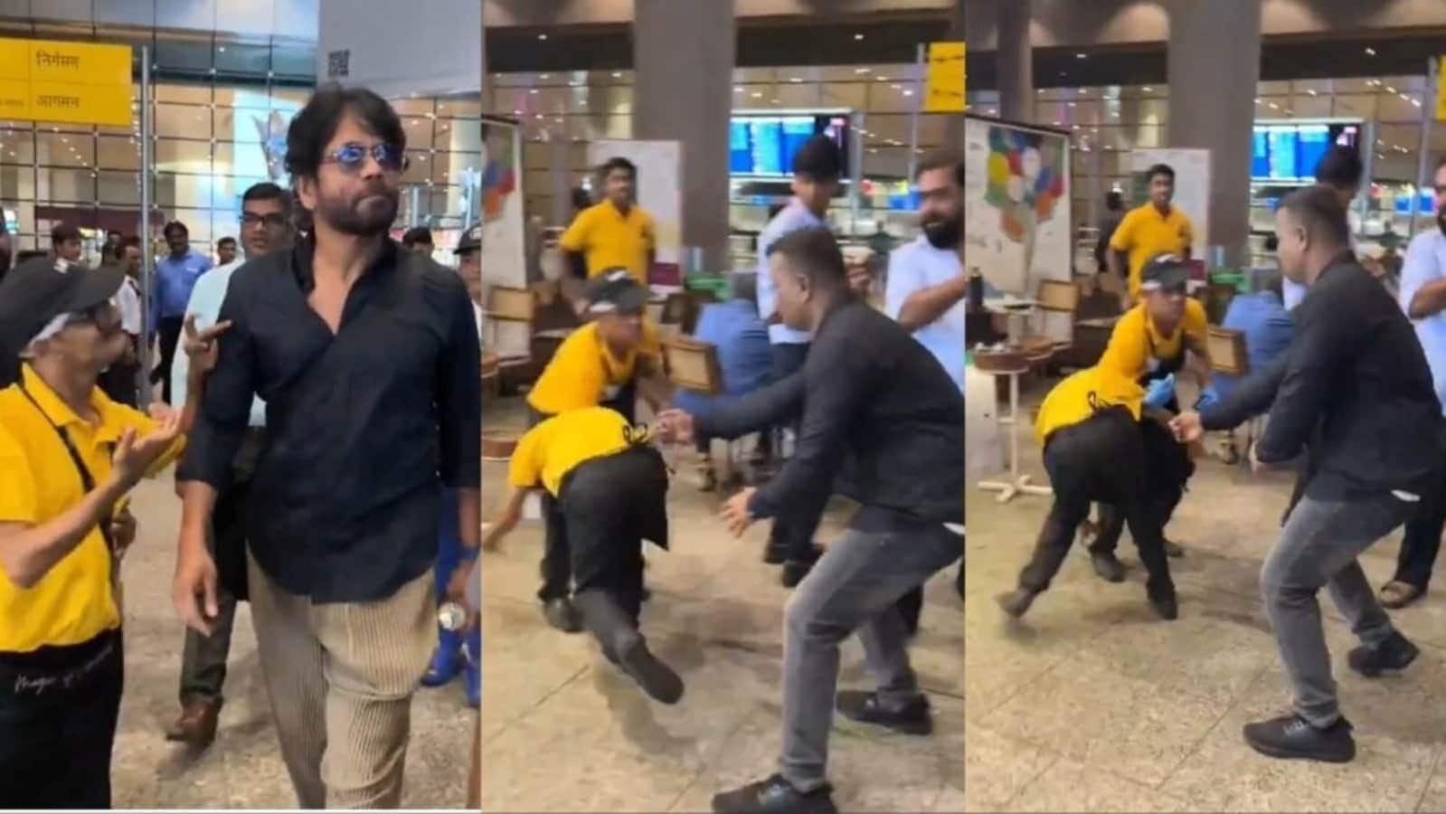 'Shouldn't have happened': Nagarjuna apologizes after bodyguard pushes differently-abled fan