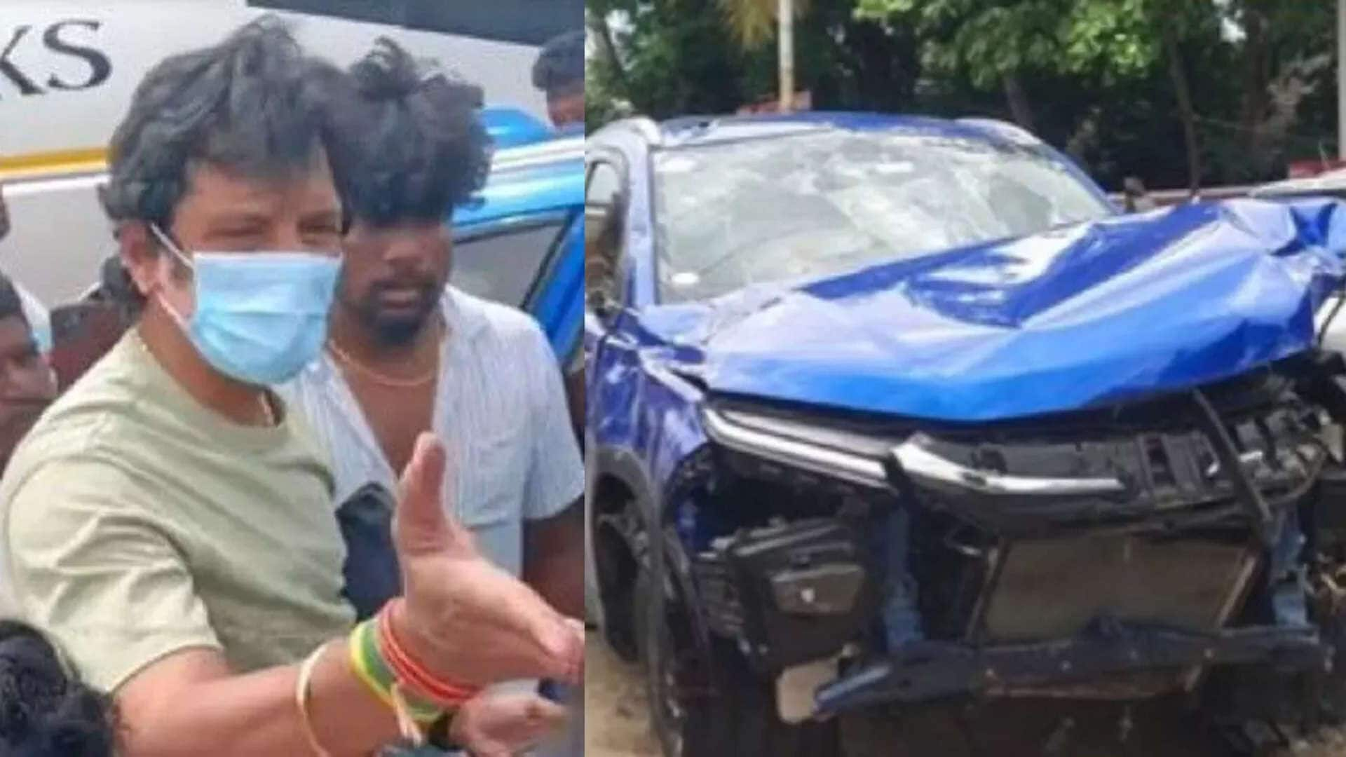 Tamil actor Jiiva, wife Supriya narrowly escape near-fatal car crash