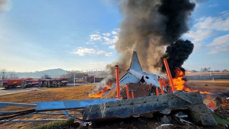 Why a wall has sparked questions in South Korea crash