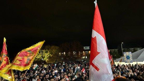 Thousands march in Canada after attack on Hindu temple