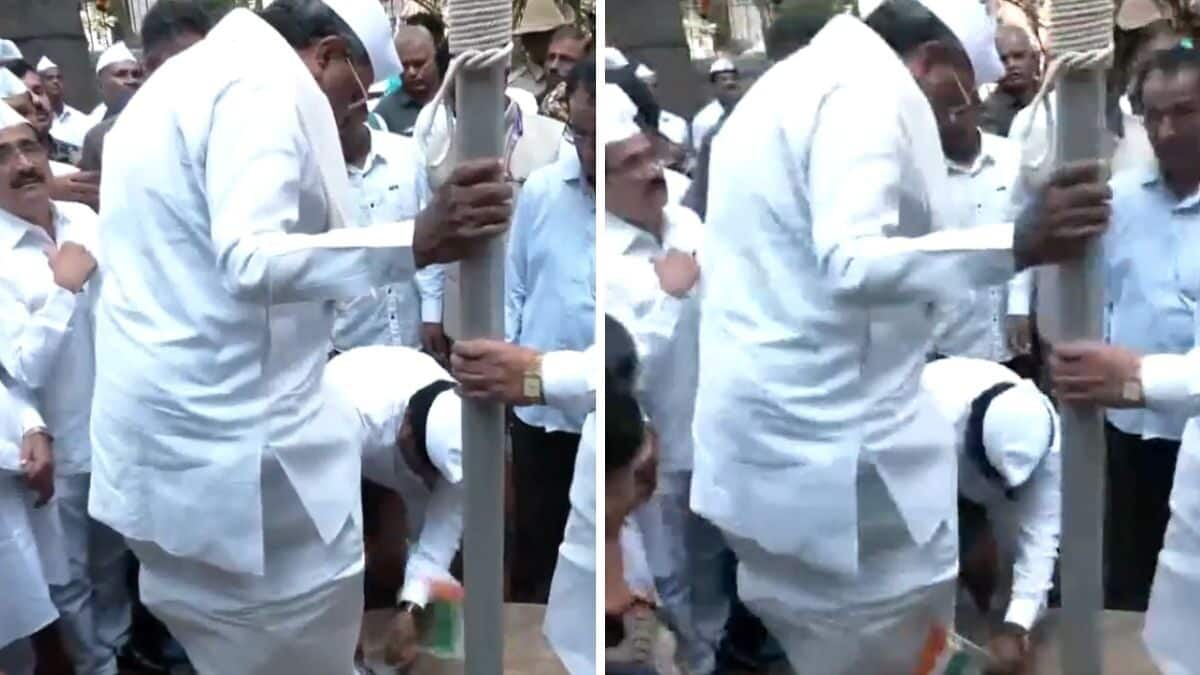 Siddaramaiah faces backlash after Congress worker removes his shoes