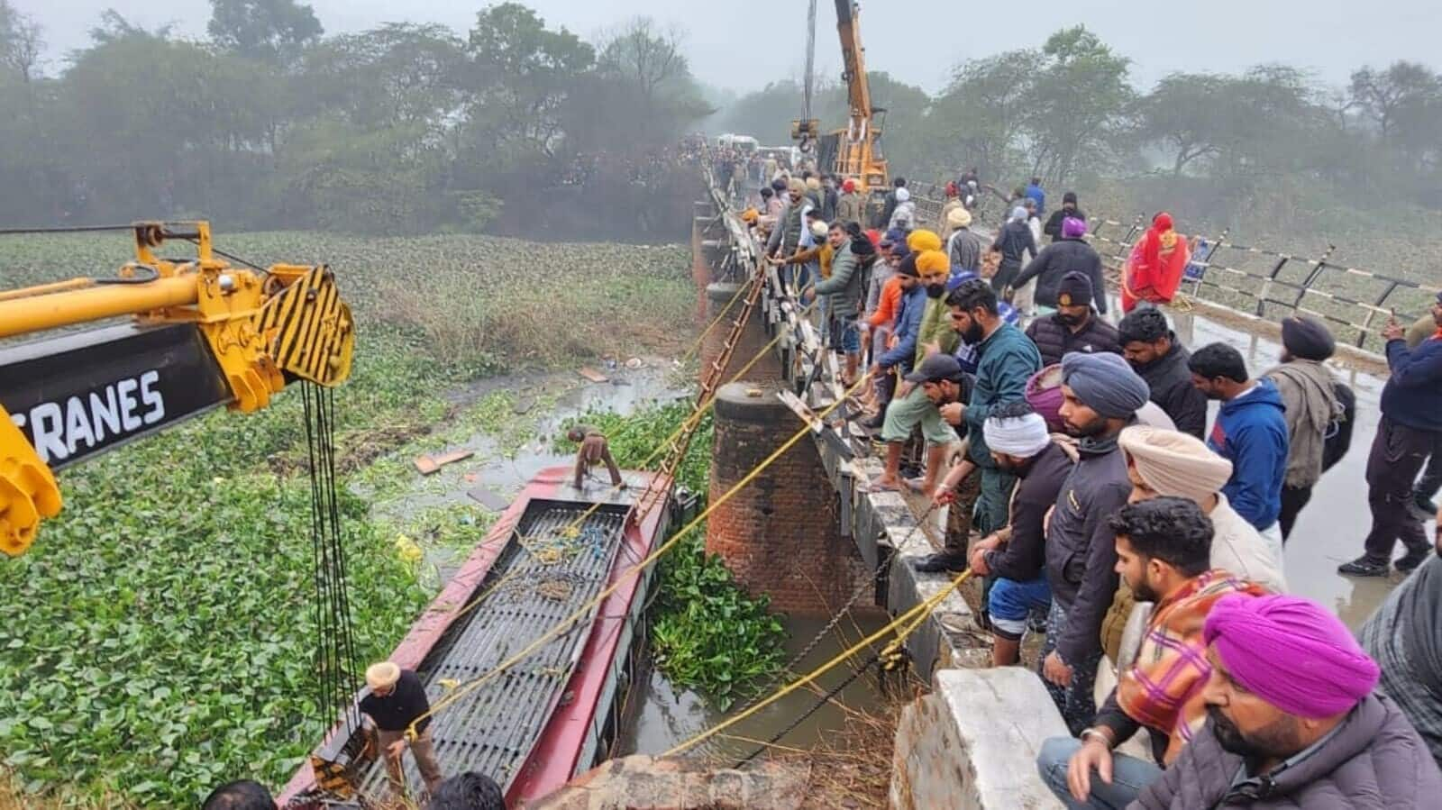 Punjab: 8 dead as bus falls into drain in Bathinda