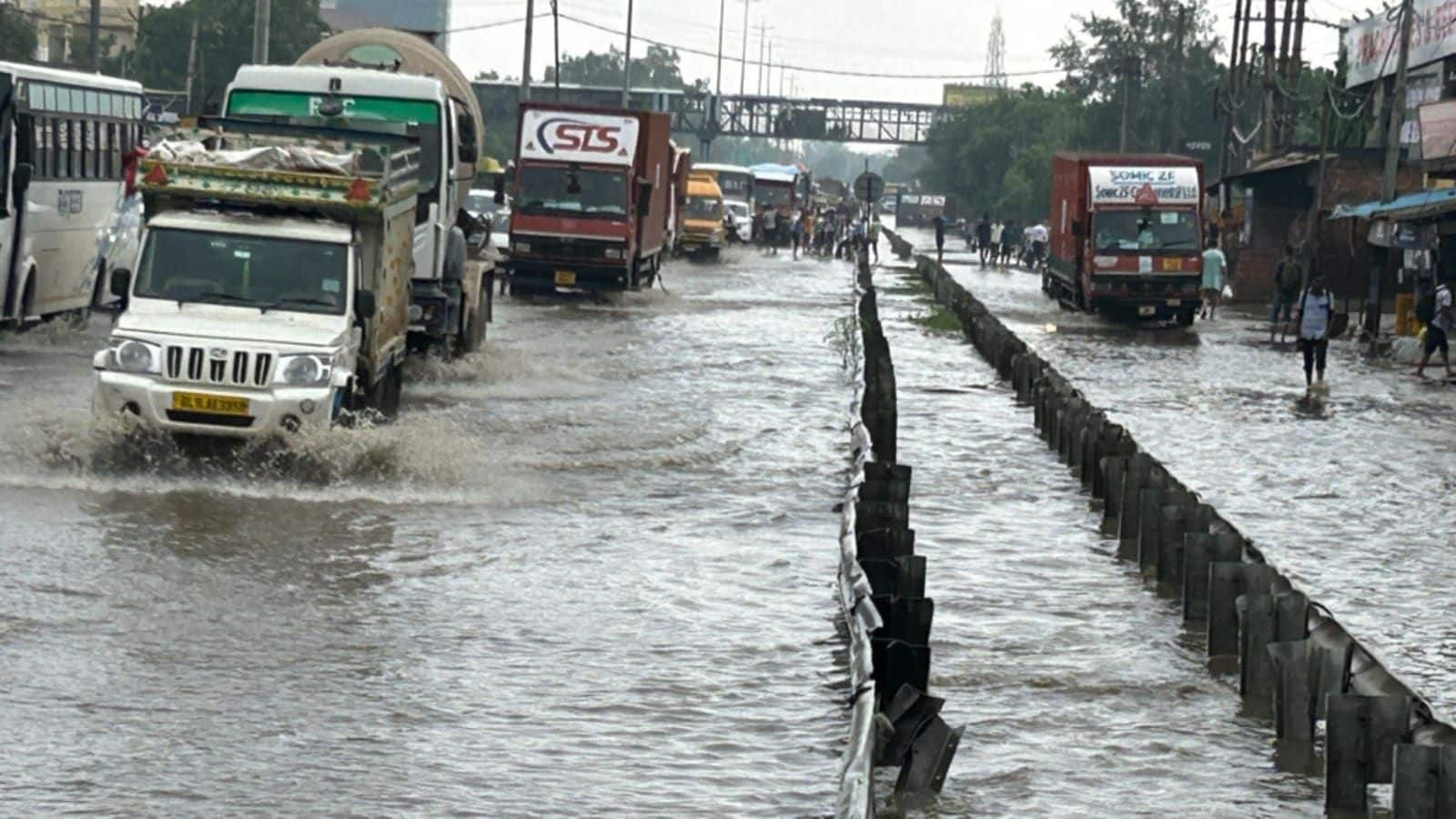 Gurugram waterlogged after heavy rains; traffic snarls across city