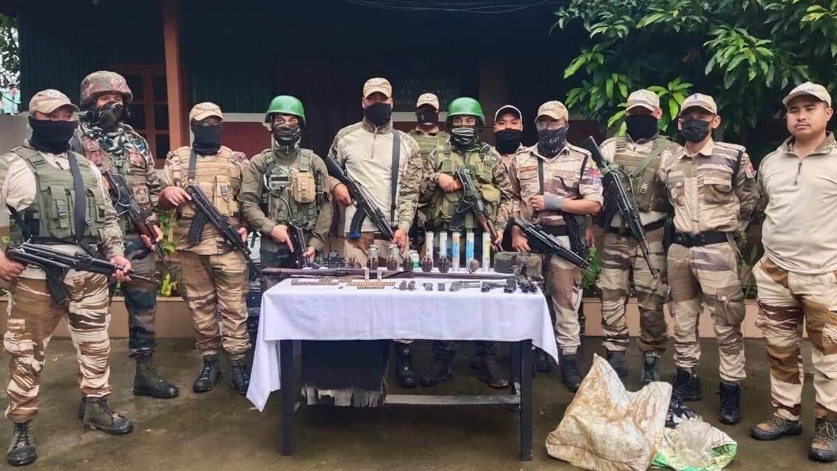 Security forces seize grenades, machine gun, ammunition in Manipur raids