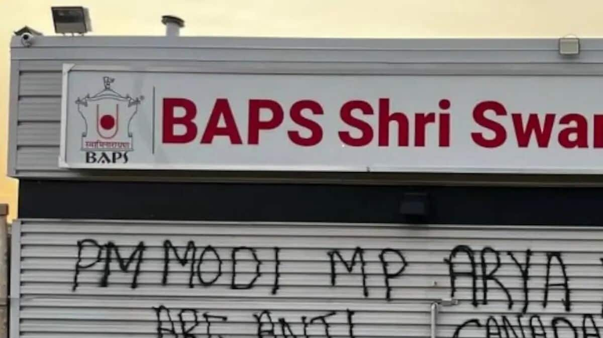 Canada: Hindu temple defaced with comments against PM Modi