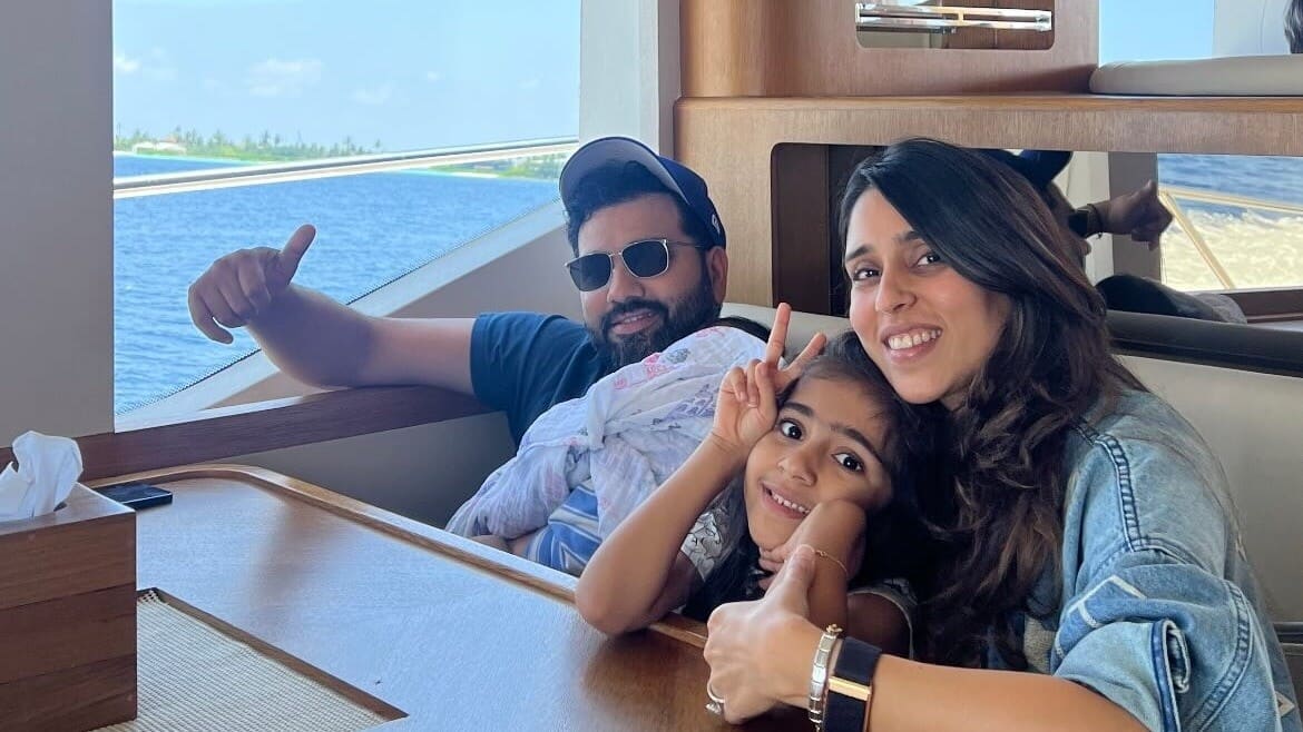 Rohit enjoys family vacation in Maldives ahead of IPL 2025