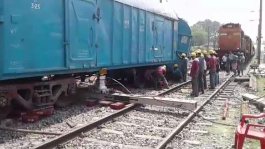 Odisha: Goods train derails, crashes into residential area