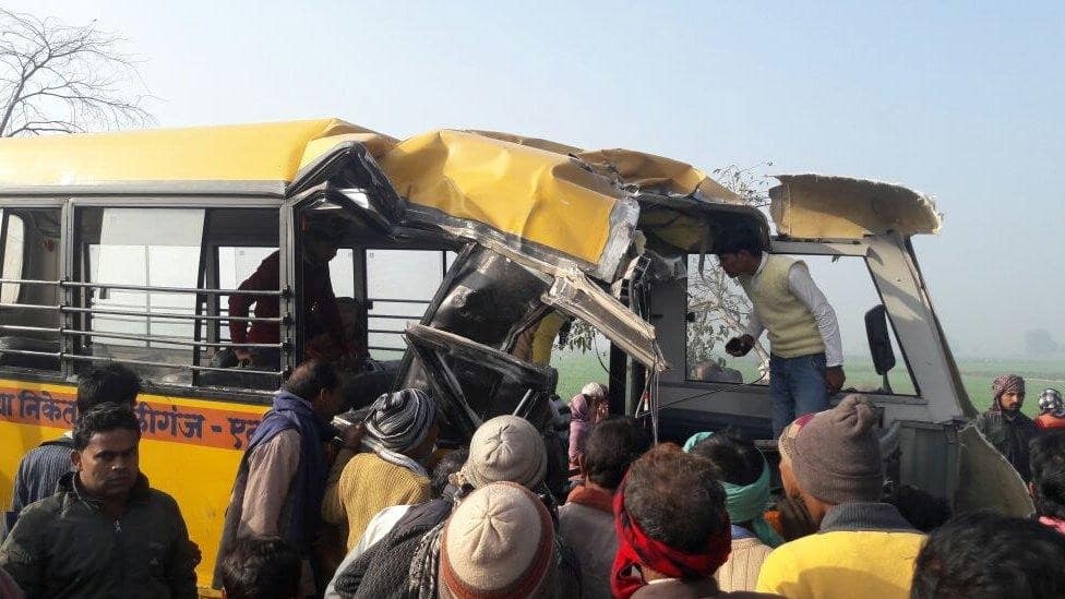 Madhya Pradesh: 20 students injured as school bus overturns