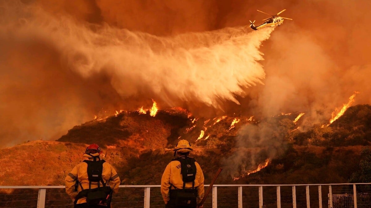 LA fires: Residents warned to 'stay on guard' amid wind