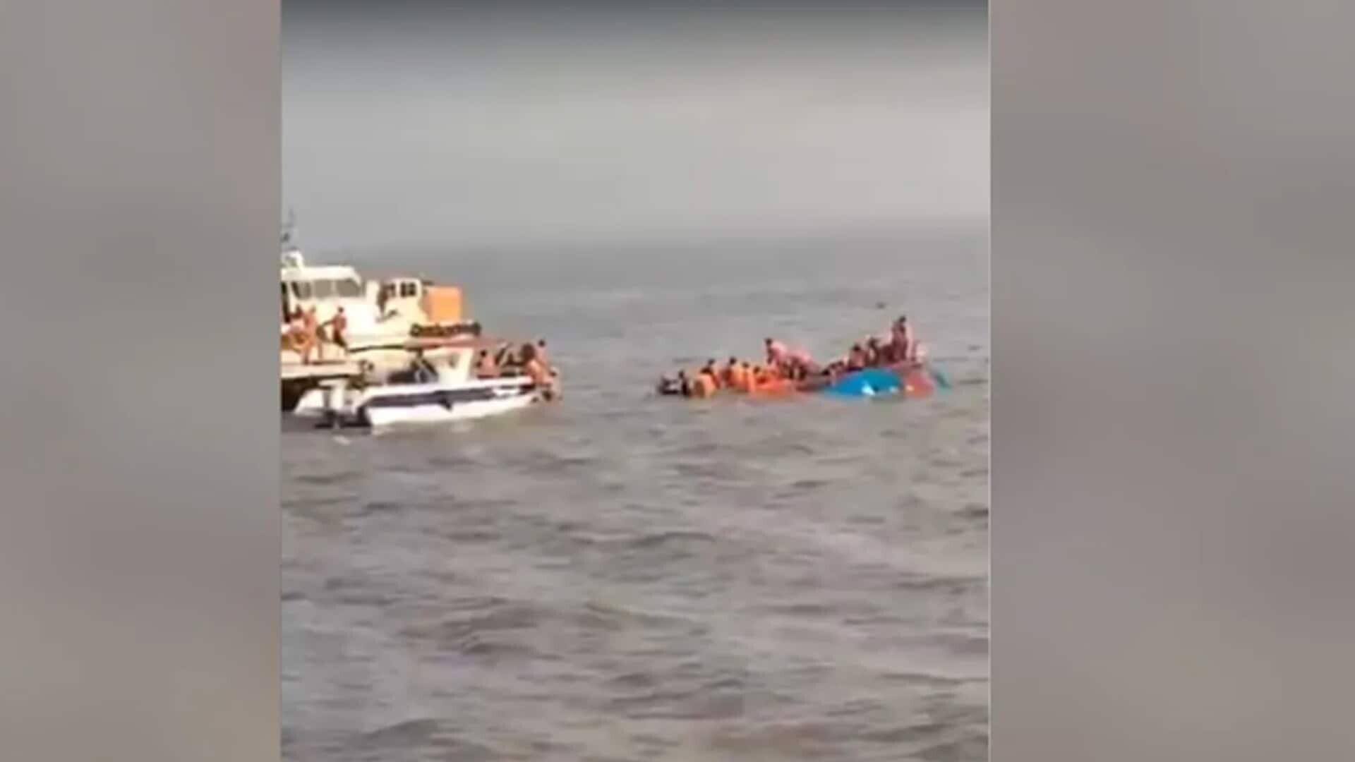 Ferry with 30 onboard sinks off Mumbai, rescue operations underway