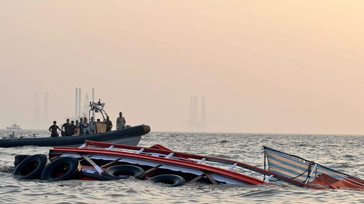 Boat sinks after collision with cargo ship off Mumbai coast