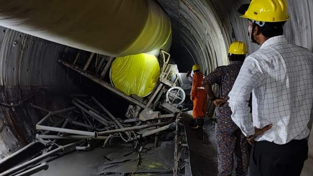 'Survival chances remote' for 8 trapped in collapsed Telangana tunnel   