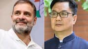 'When Rahul speaks, Congress MPs become uncomfortable': Kiren Rijiju