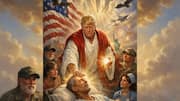 Trump posts image depicting himself as Jesus after criticizing Pope