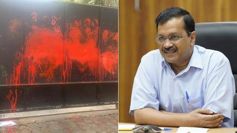 Kejriwal's residence vandalized, AAP says BJP wants to 'murder' him Kejriwal's residence vandalized, AAP says BJP wants to 'murder' him