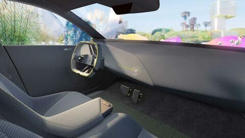 It features a giant windscreen-integrated head-up display