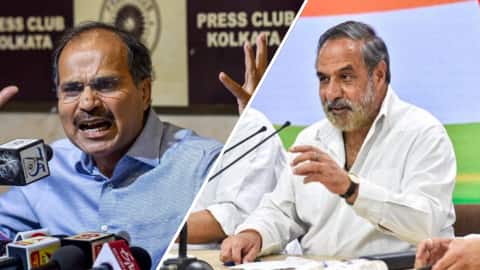 Congress leaders Anand Sharma, Adhir Chowdhury bicker over ISF alliance Congress leaders Anand Sharma, Adhir Chowdhury bicker over ISF alliance