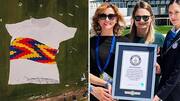World's largest T-shirt, made of 500,000 recycled bottles breaks record