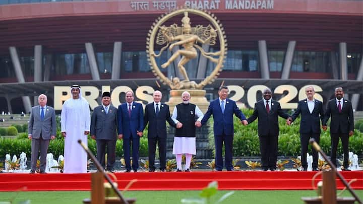 PM poses for family photo with world leaders at BRICS