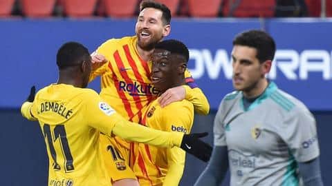 La Liga, Barcelona defeat Osasuna 2-0: Records broken La Liga, Barcelona defeat Osasuna 2-0: Records broken