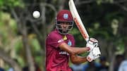 Roston Chase completes 1,000 ODI runs with 53 vs Pakistan
