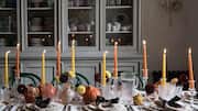 Use candles on your dining table for an enhanced experience