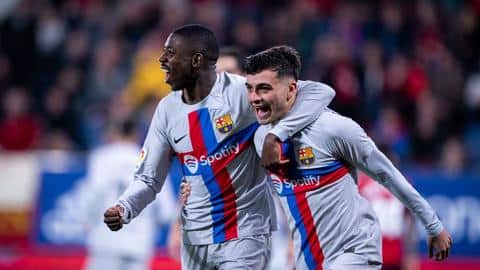 Barcelona overcome Osasuna 2-1: Here are the unique stats Barcelona overcome Osasuna 2-1: Here are the unique stats