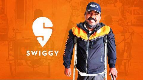 This Swiggy delivery executive on crutches wins the internet This Swiggy delivery executive on crutches wins the internet