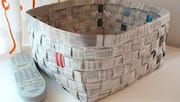 How to make a basket using recycled newspaper