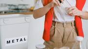 Turn old plastic containers into handy desk organizers