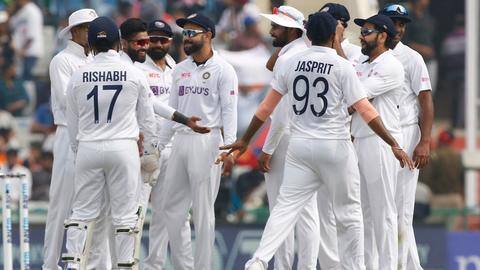 Mohali Test: SL bowled out for 174; India enforce follow-on Mohali Test: SL bowled out for 174; India enforce follow-on